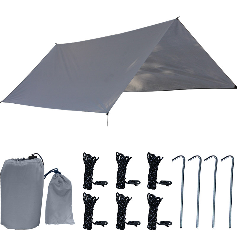 

Outdoor Camping Hammock Rain 3mx3m Awning Beach Sun Shelter Tarp Tent Shade Ultralight UV Garden Awning Canopy Sunshade