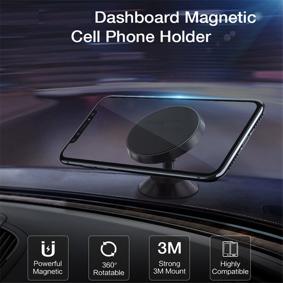 

Aluminum Alloy+Silicone Strong 3M Magnet 360 degree rotation highly compatible for phone holder in the car, Gold