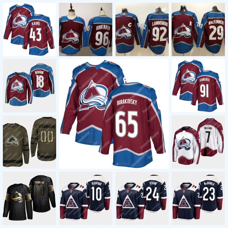 

65 Andre Burakovsky Colorado Avalanche 43 Nazem Kadri Nathan MacKinnon Gabriel Landeskog Mikko Rantanen Ian Cole Samuel Girard, Red