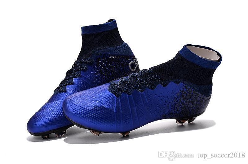 botas cr7 azules