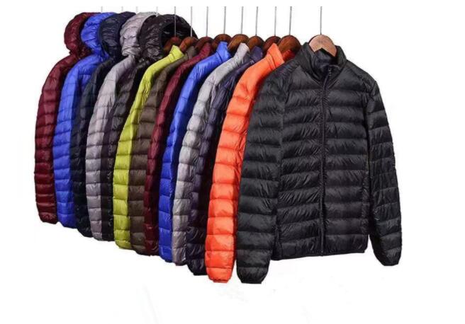 

A16 down cotton jacket hooded men's short section youth large size casual winter coat with hood, Black