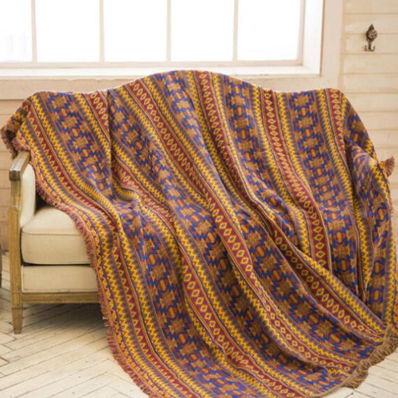 

Nordic Super Soft Blanket Use Office bedspread Towel Travel Portable Car Travel Cover coffee table Blanket Tapestry Non-slip