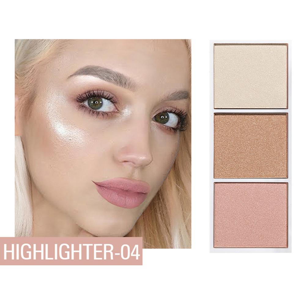 

New 3 Color Highlighter Powder Laser High Disc Discoloration Eyeshadow Disc Polarizing Highlighter Contouring