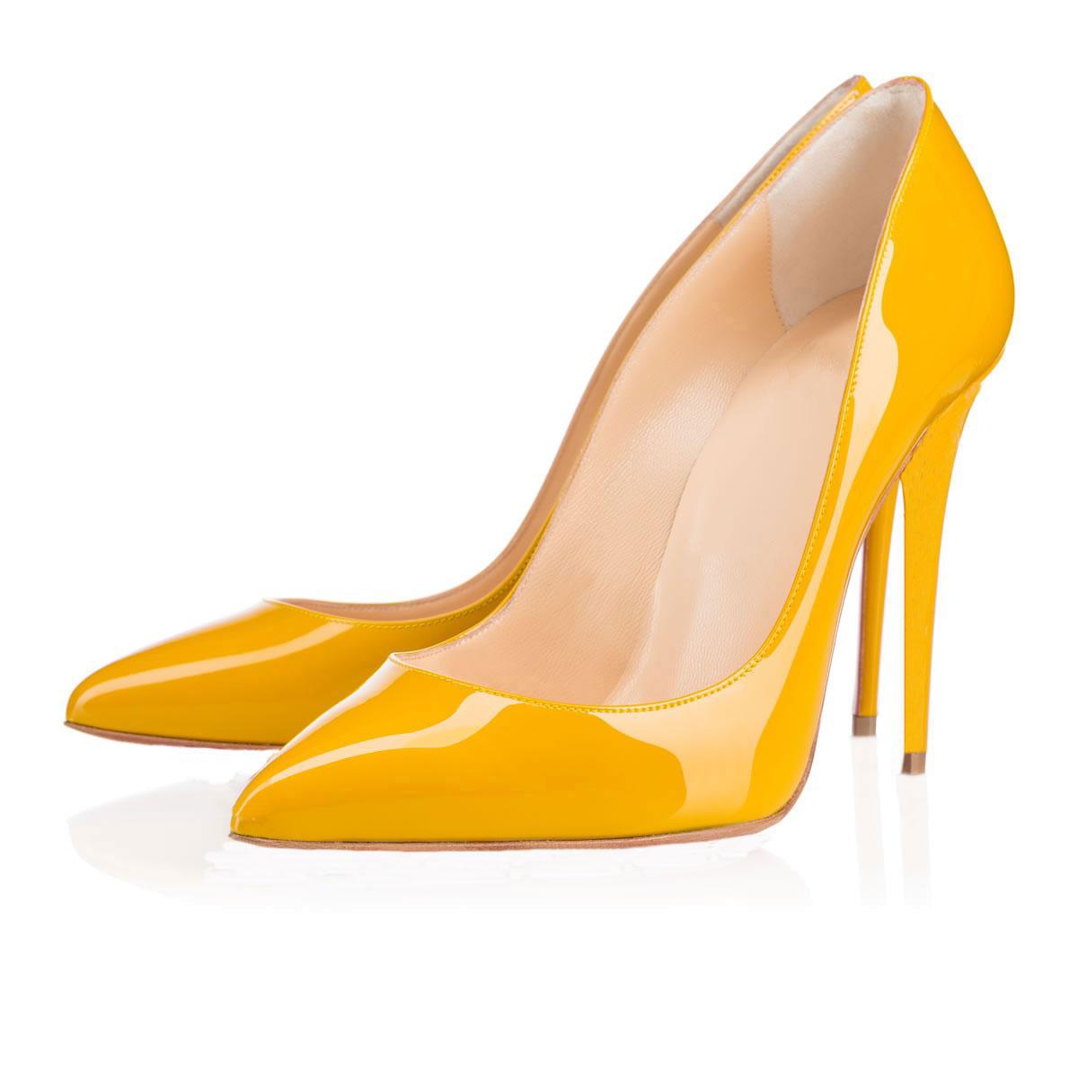 Hot vendre- 2019 femmes de créateurs de mode luxe chaussures talons hauts de 10cm 8cm 12cm Nu rouge en cuir noir Toes Pointed Pompes Bottoms chau