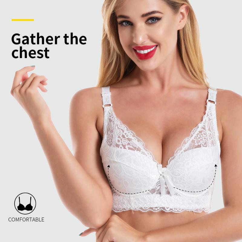 

bra sexy lace bra women underwear invisible large size push up seamless Pitted lingerie brassiere top bralette bralette top, Light blue