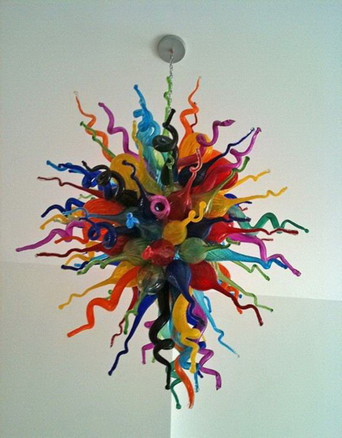 

100% Mouth Blown Borosilicate Modern Art Decoration Home Lamps Dale Chihully Murano Glass Multicolor Crystal Pendant Lamp