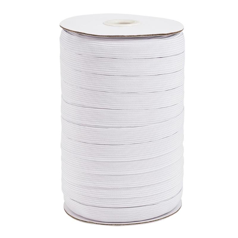 

1roll Flat Elastic Cord Stretch Rope Sewing Thread White/Black 4/5/6/8/10/12/14mm Handmade Multiple Function