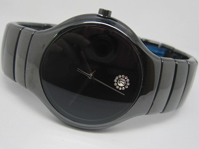 

New fashion man watch quartz movement watches for Men wrist watch black ceramic wristwatches rd26, #2