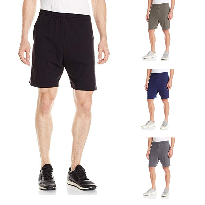 

Running Shorts Men Crossfit Shorts Quick Dry Men Fitness Gym Sport With Pocket For, Black