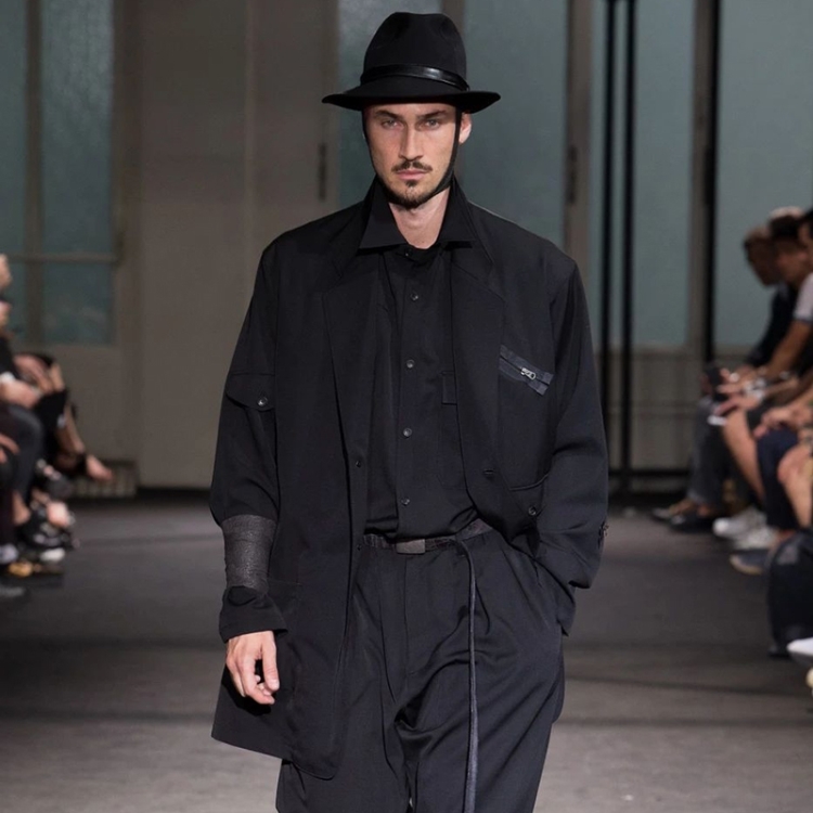 

7XL!!! Customizable New Men' clothing fashion Yamamoto stage show suit zipper stitching loose multi-pocket plus size suit, Black