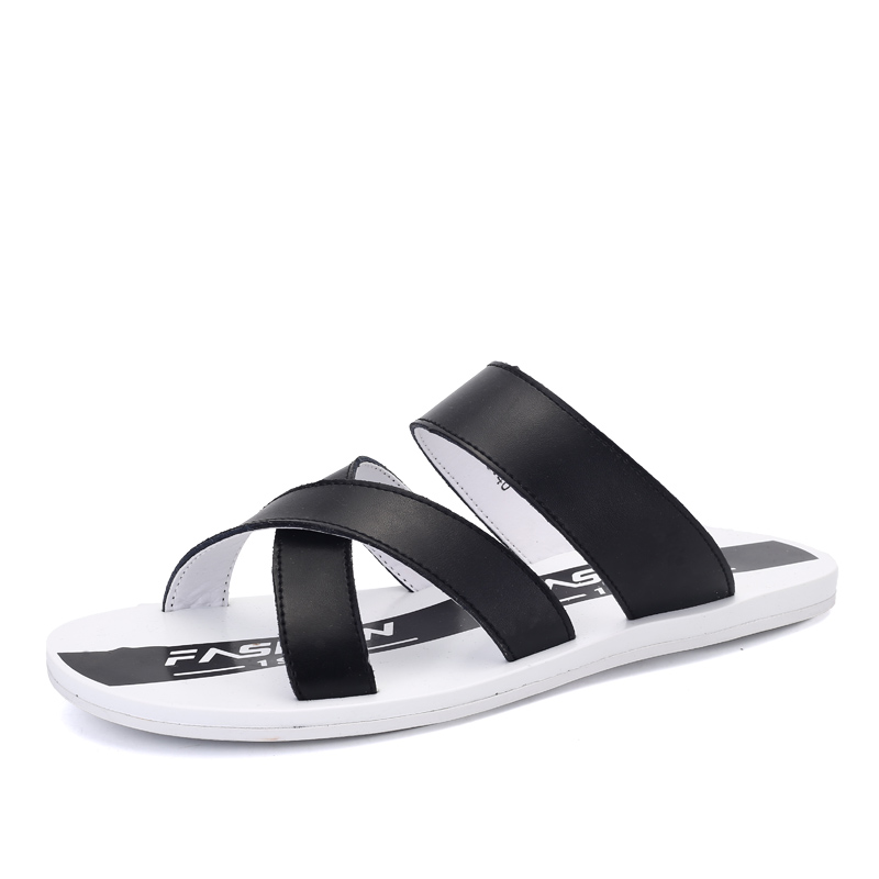 

man grass vietnam genuine rasteira chancla sandel shower 2020 herren bulk teenslippers homme sandalias verano leather sandal da, Black