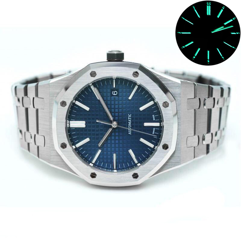 

Deluxe mens Watch top Automatic mechanical watches 15400 model Stainless steel sports watch 30 meters waterproof lusso business wristwatch, Original box