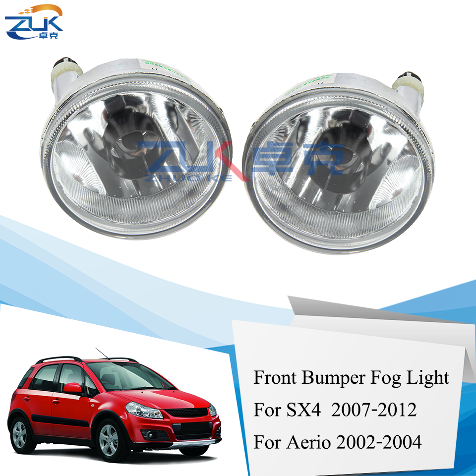 

ZUK Front Bumper Fog Light Fog Lamp Daytime Running Driving Light For Suzuki SX4 2007-2012 For Aerio 2002 2003 2004 Foglights