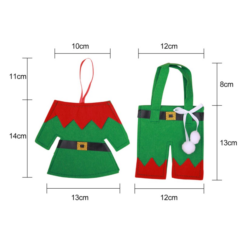 

Christmas Dinner Tops and Trousers Covers Christmas Kitchenware Cover for Knife Fork for Home Restaurant Supplies
