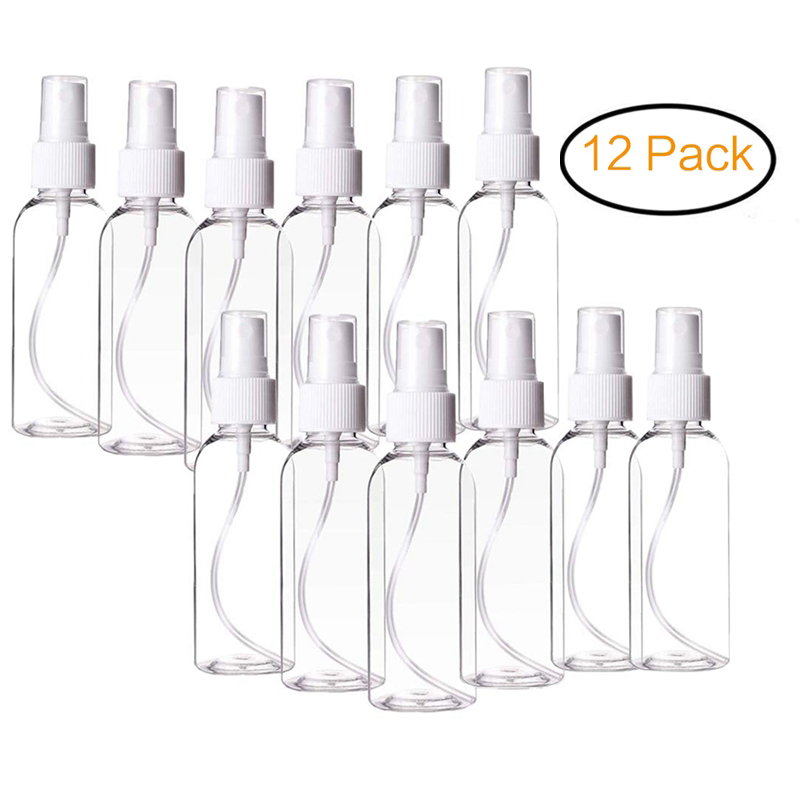 

12Pcs 100ML Clear Plastic Perfume Empty Spray Bottle Travel Makeup Beauty Gadget