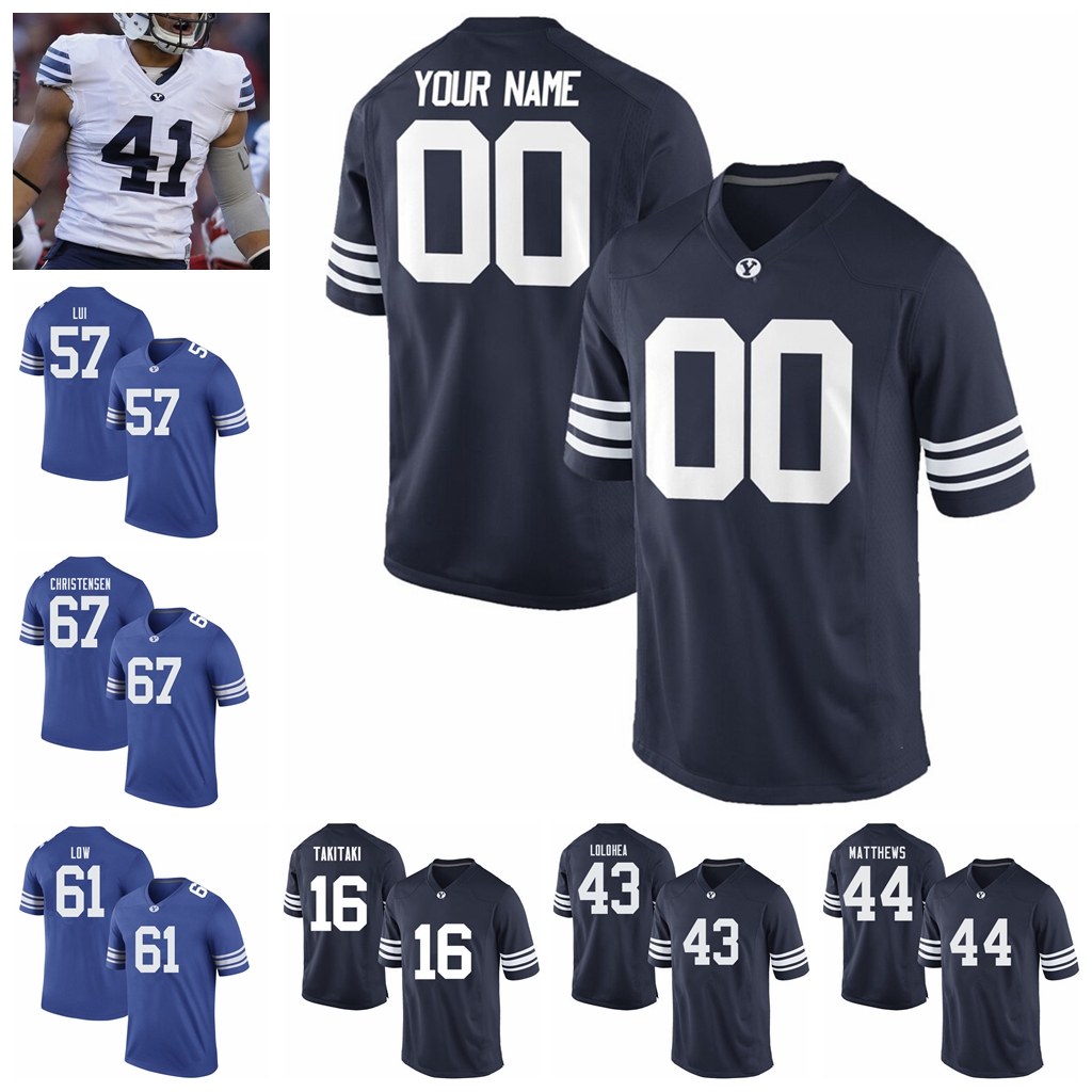 

BYU Cougars Jerseys 1 Zach Wilson Jersey 4 Lopini Katoa Tanner Mangum Matt Hadley Squally Canada College Football Jerseys Custom Stitched, Youth royal blue