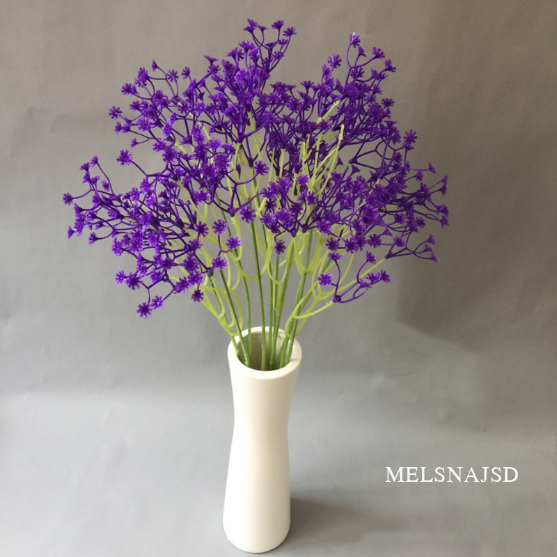 

Melsnajsd PU small bouquet artificial starry flower wedding home Christmas decoration flower, White