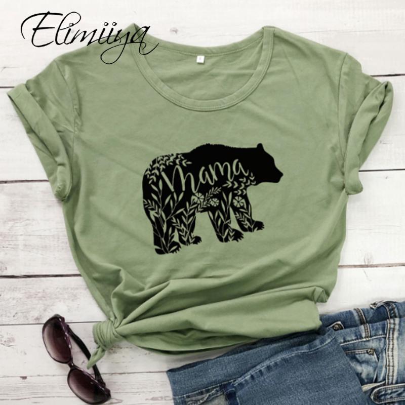 

Elimiiya women' T Shirt Women Oversized Bear Print T-Shirt Summer Short Sleeve Ladies Female Tops Streetwear Tees Hippie Soul, Black