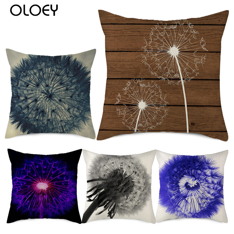 

Dandelion Pattern Pillowcase Polyester Square Pillowcase Bedroom Home Bedroom Hotel Decorative 45 * 45cm . Pillow Case, H02