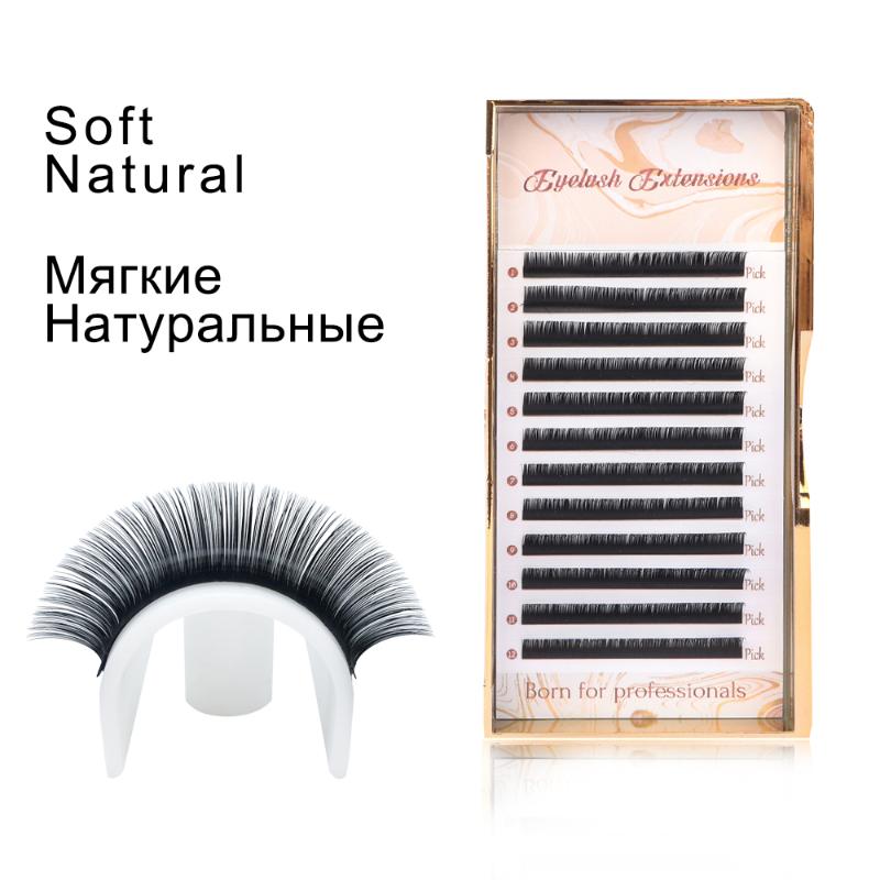 

5 Trays Natural False Eyelash Extensions c cc d dd 12 Lines Individual Fake Eyelash Cases Russion Volume Eye Lashes Supplies