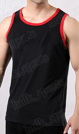 

7488 Summer sleeveless sports and fitness vests men loose T shirt cotton running vest trend clothing bottom outsidse wear comfortable 50, Daguanlan