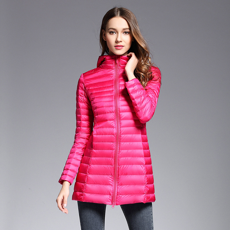 

Ultra Light White Duck Down Coat Women Solid Color Short Thin Jacket Autumn Winter 2019 Warm Slim Outwear Clothing 2020, Black