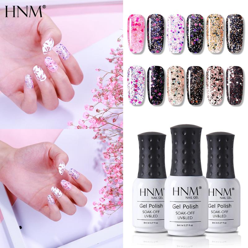 

HNM 8ML Gel Nail Polish Soak Off Bewitching Beauty Theme UV LED Manicure Semi Permanent Hybrid Varnish Stamping Enamel Gellak, 8908