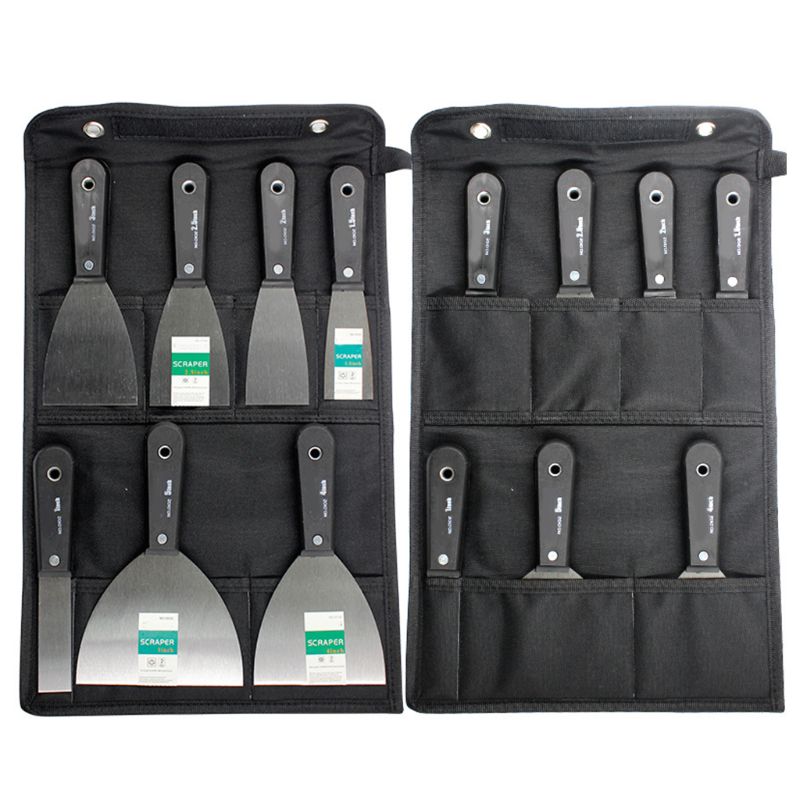 

7 Pcs Portable Drywall Scrapers Blade Putty Knife Wall Shovel Carbon Steel Anti-Slip Plastic Handle House Refurbishing Construct