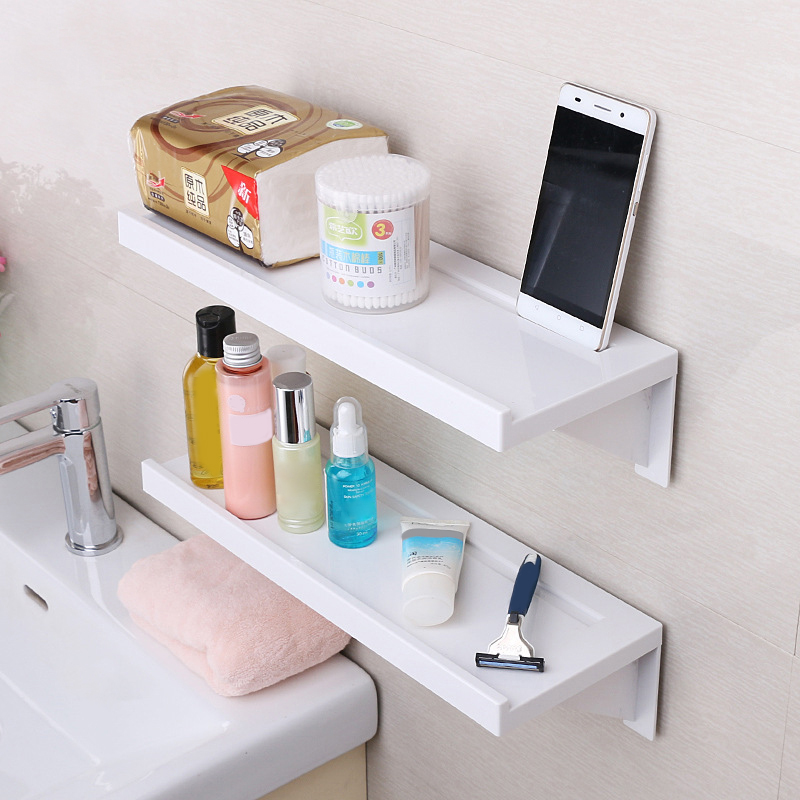 

Bathroom Shelf Suction Cup Rack Wall Storage Organizer Kitchen Display Shelves Punch Free Save Space H99F