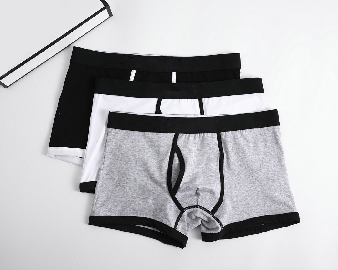 2020 Designer Men&#039;s Underwear Classic Brand Style Luxury Fashion High Quality Smooth Fit Not Tight Comfortable No Curling Three Boxes-image-527046439