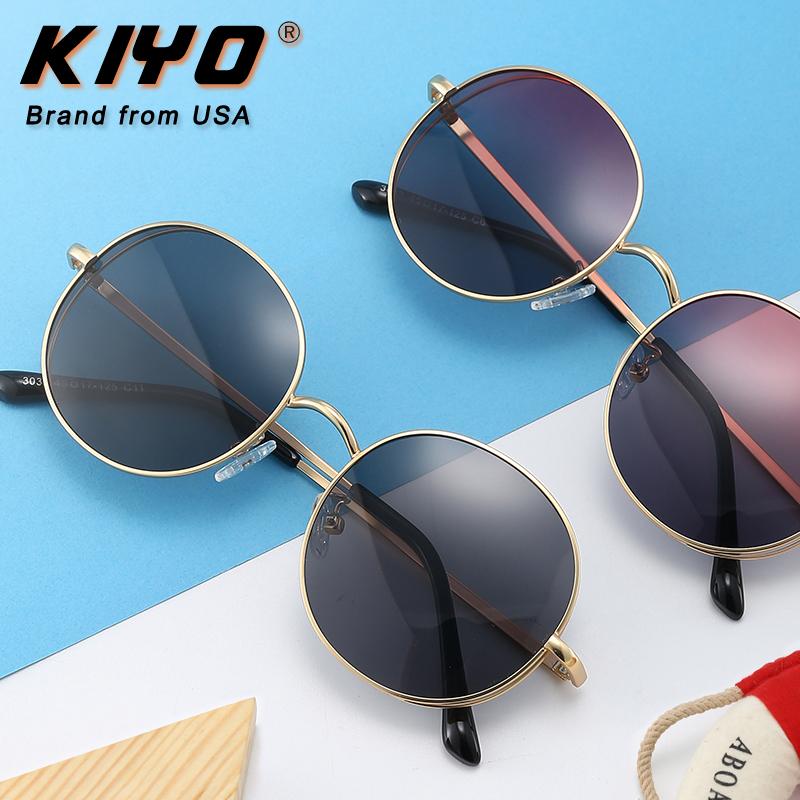 Kiyo Brand 2020 New Kids Round Polarized Sunglasses Metal Fashion Sun Glasses High Quality Uv400 Driving Eyewear 3033 wMEoW