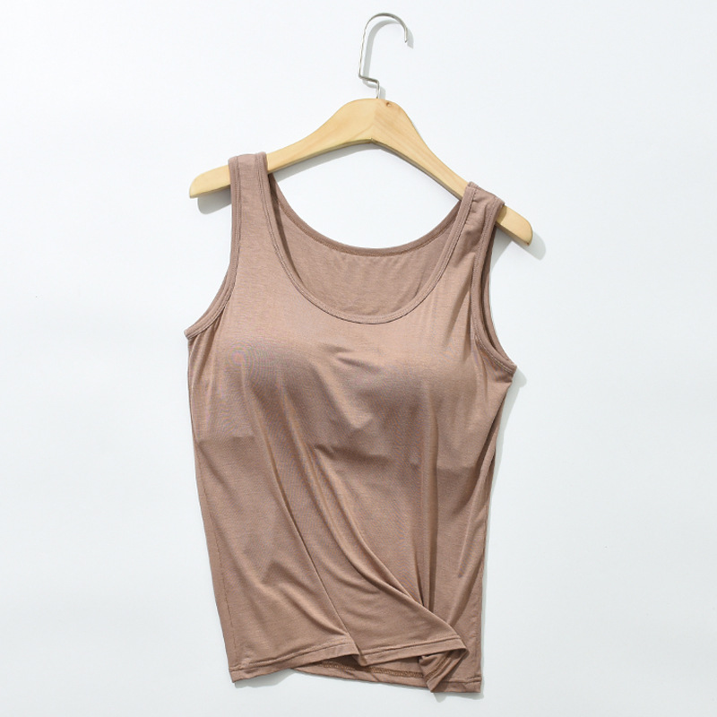 

Summer Ladies Khaki Camisoles Sexy Modal Underwear Slim Thin Sleeveless Girls Cami Top Crop Tank Top Women Tees Plus Size Xxl, Black