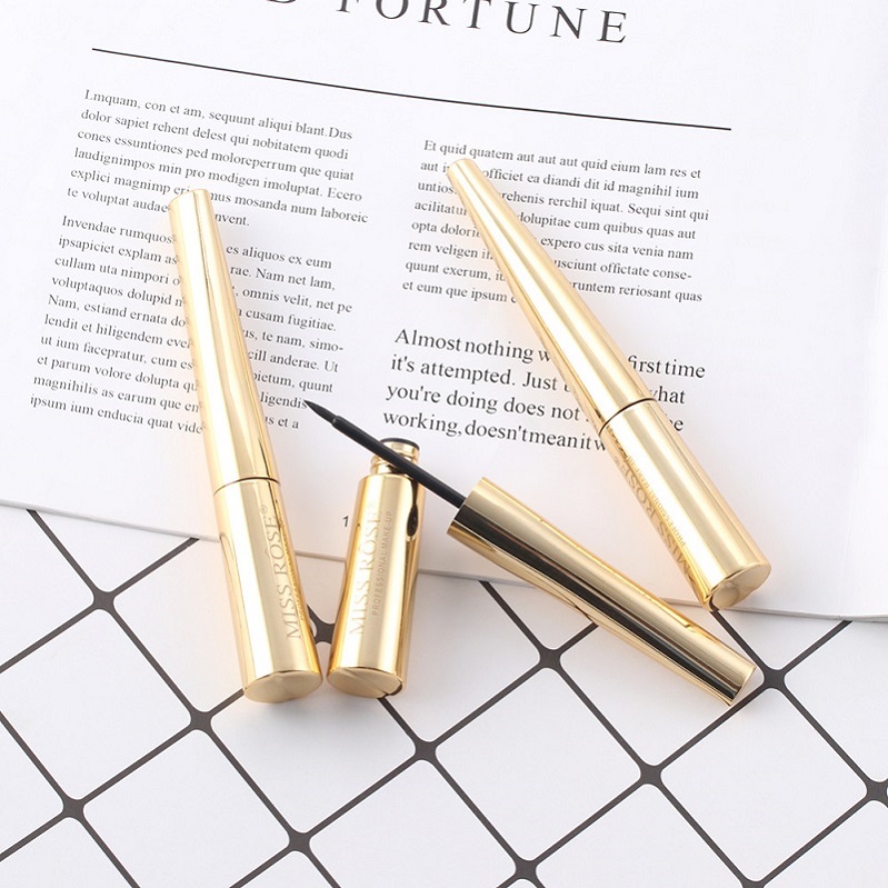 

MISS ROSE Black Liquid Eyeliner Pencil Makeup Waterproof Long-lasting Anti-blooming Accurate Draw Eye Liner Pen Makeup 07402-017H, 7402-017h