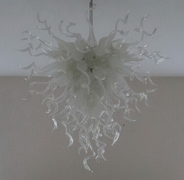 

French Style Hand Blown Glass Chandelier Light Modern Crystal Decorative Chain Hanging Glass Art Chandelier
