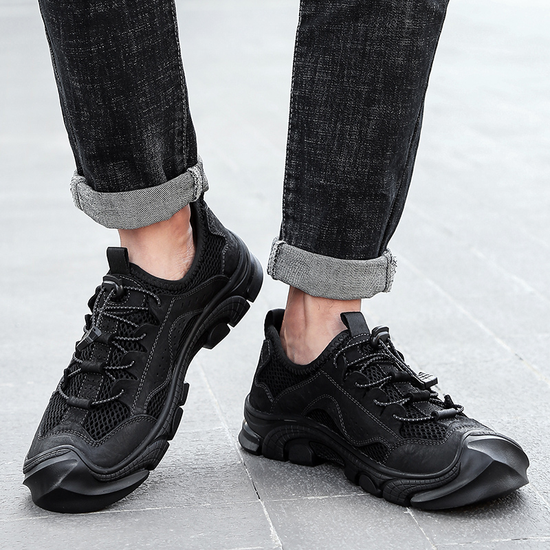 

summer zomer mens men male beach sommer mens zapatos for sneakers sandalsslippers hombre heren slipper deportivas sandalias ete, Black