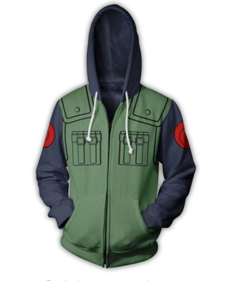 

Harajuku Style 3d Print Hoodies Zipper Jacket Sweatshirt for Womens Men's Naruto Casual Zip Up Sweatshirts Long Sleeve Pullover XP0011, Black;brown