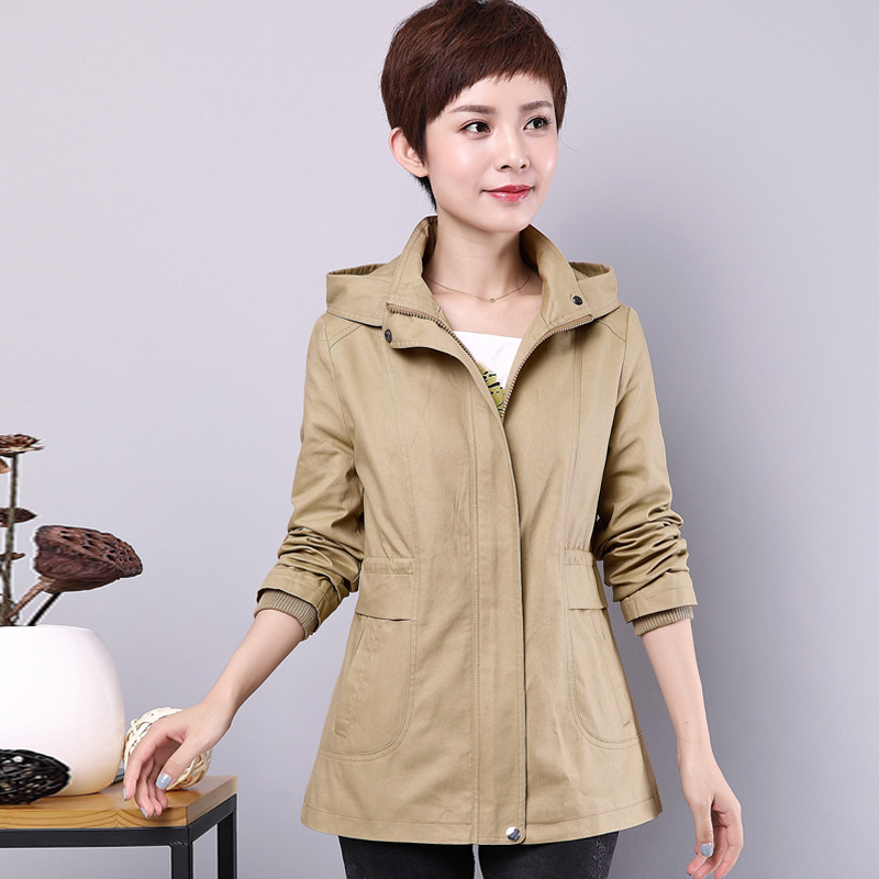 

Boollili Casaco Feminino 2020 Short Trench Coat Women's Clothing Plus Size 4XL Coats Ladies Outcoat Abrigo Mujer Outwear, Khaki