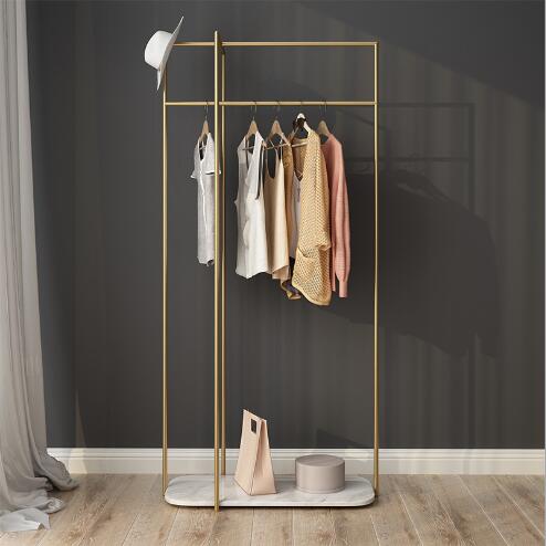 

Marble hanger Lightweight Luxury Bedroom Furniture Iron Clothing Rack Creative Nordic Fashion Hat Racks