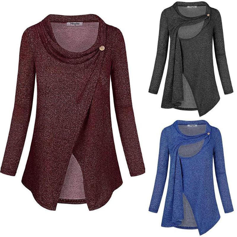 

New Style Women Blouse Fashion Hot Women' Pregnant Nursing Wrap Tops Solid Maternity Split Breastfeeding Blouse Clothes 2019, Blue