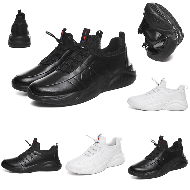 

Fashion designer Running shoes for men women Triple black white Leather Platform sports sneakers mens trainers Homemade brand Made in China