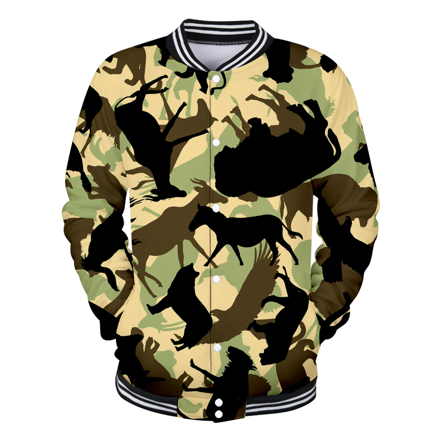 

Blackday New Camouflage Style 3D Baseball Jacket Patchwork Man/Women Fashion Spring Baseball Jacket Collage Clothes Plus Size, As picture
