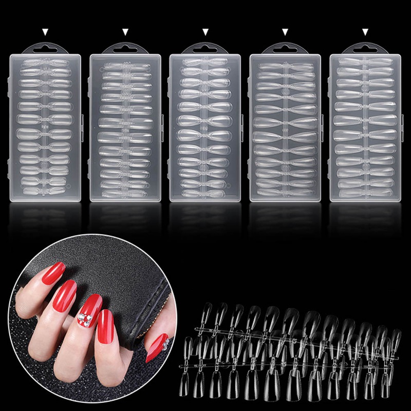 

Women 240pcs/Box Artificial Nail Tip Natural Color Full Cover French False Acrylic Nail Art Tips, 02