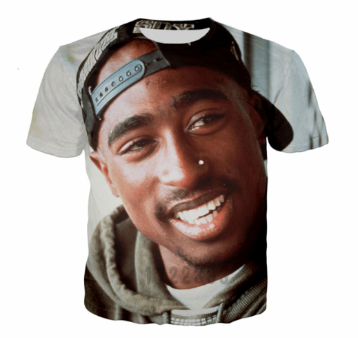 

Newest Popular Singer Rapper Tupac 2pac T Shirt Men Women Unisex Funny 3d Print Summer Short Sleeve O Neck Crewneck Casual Tops A189, Multi