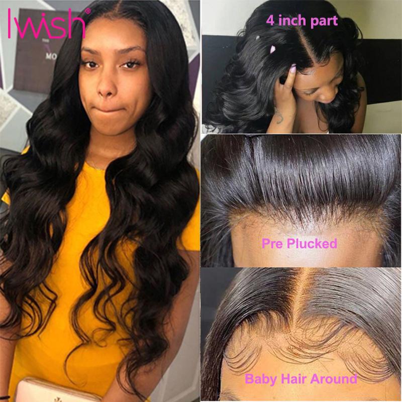 

Body Wave Lace Closure Human Hair Wigs For Women Malaysia 4*4 Human Hair Wigs With Baby short 30inch, As pic
