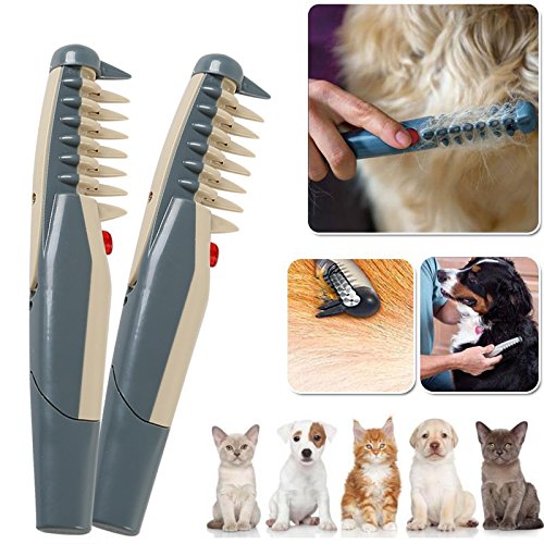 

Electric Pet Dog Cat Grooming Comb Dog groomer Pet hairCuts Tools Scissor Trimmer Cat Hair Beauty Supplies Hair furmins, Light grey