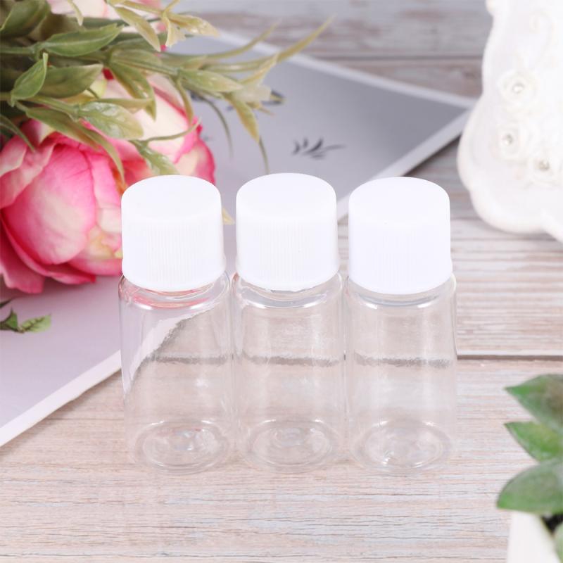 

25pcs 10ml Sample Bottles Refillable Plastic Transparent Lotion Bottle Shower Gel Container
