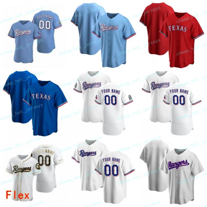 

Custom 2020 New Baseball Steele 1 Walker Nolan 34 Ryan Joey 13 Gallo Rougned 12 Odor Elvis 1 Andrus Cole 35 Hamels Jerseys Men Women Youth, Blue;black