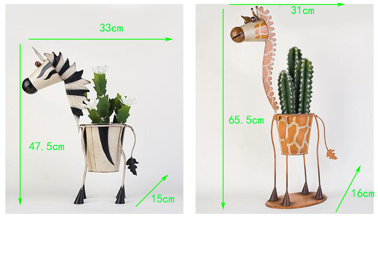 Acheter American Retro Fer Forge Animal Flower Pot Decoration Exterieure Jardin Balcon Ornements Kindergarten Cour Figurines Artisanat Cj191226 De 108 83 Du Quan09 Dhgate Com
