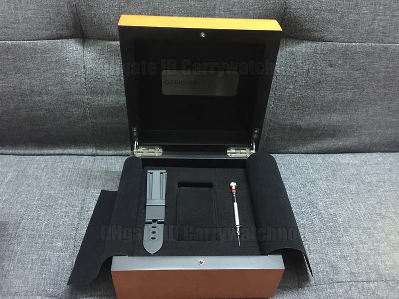 

Luxury PAM 1950 Watch Box Papers Rubber Bands Wood Boxes Screwdriver Handbag For PAM 005 111 217 312 382 441 438 507 616 Watches, Black;blue