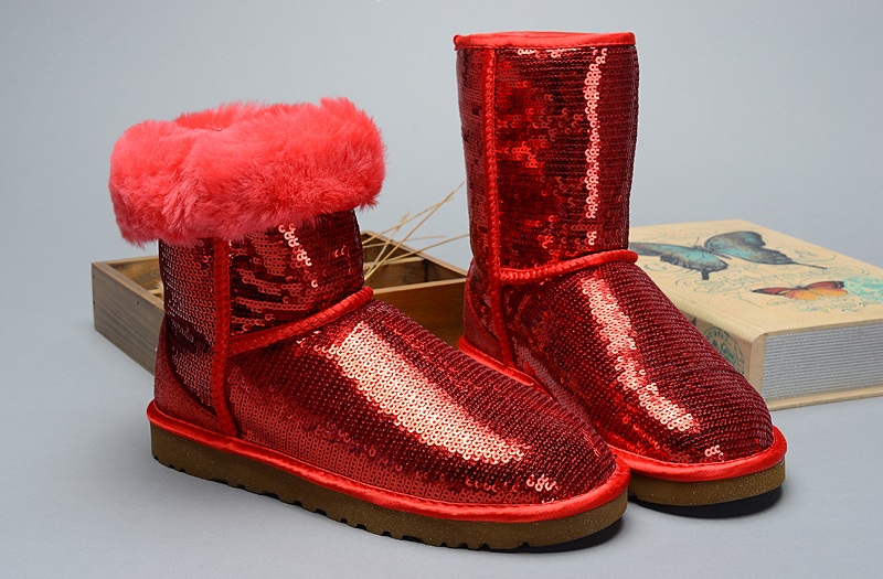 ugg red sequin boots